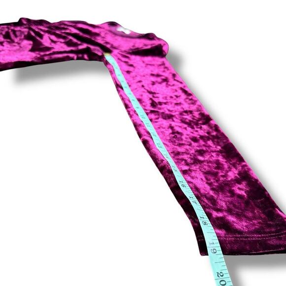 Live To Be Spoiled Burgundy Crushed Velvet Body Con Dress Ruched Side Sz L NWOT - Picture 7 of 7